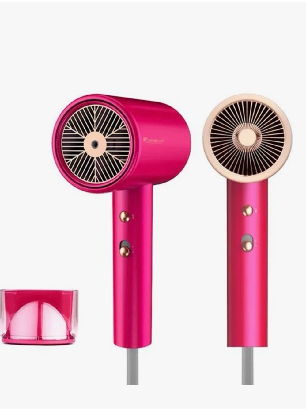 RAINBEAN 1800W water Ionic hair dryer with magnetic Nozzle, Quickly dry